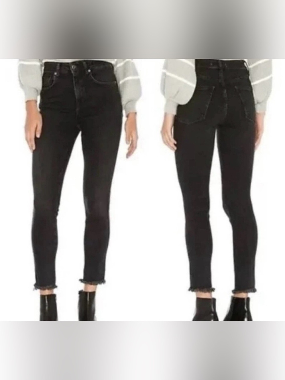 We The Free Black High-Rise Cropped Skinny Jeans